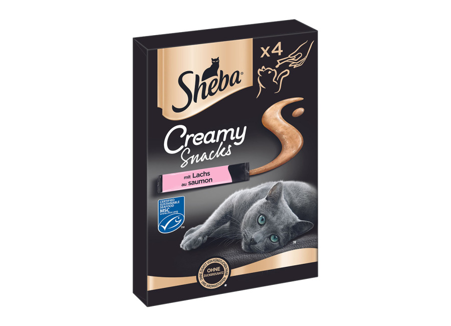 Sheba Creamy snacks para gatos – 40 x 12 g Salmón