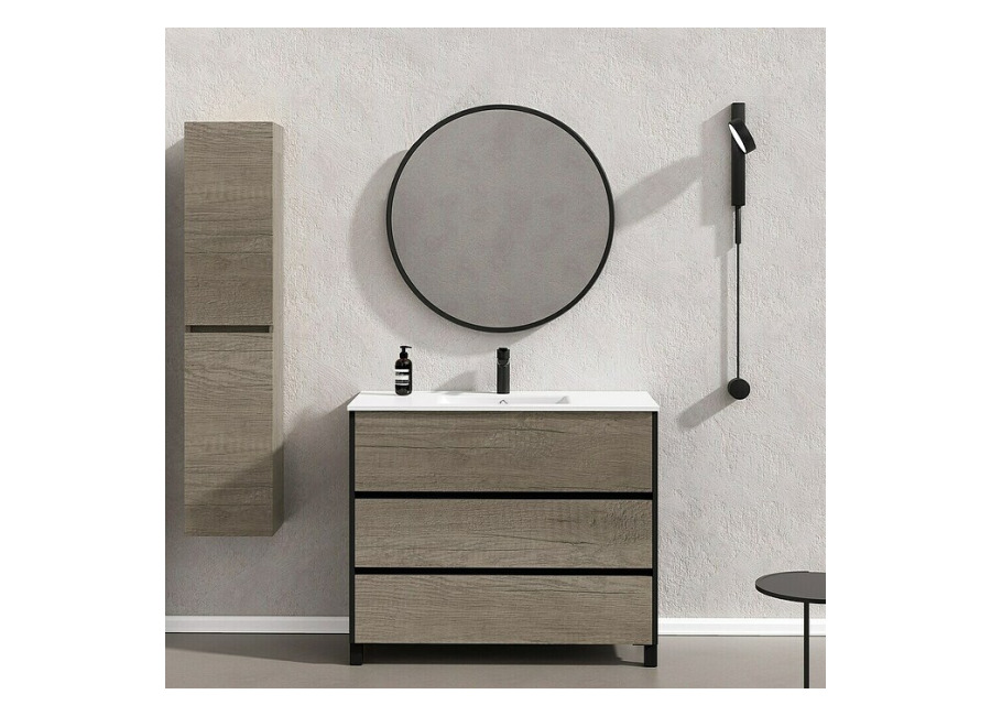 Artysan Conjunto de mueble de baño Africa (Ancho: 100 cm, 3 pzs., Nebraska, Mate)