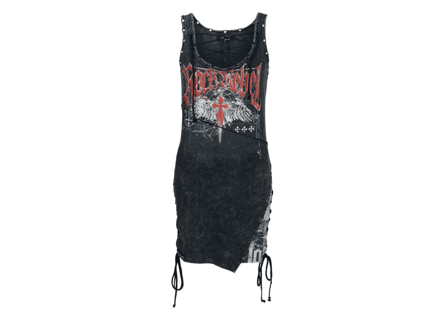 Vestido Corto de Rock Rebel by EMP – Stay A Little Longer – S XXL – para Mujer – Gri