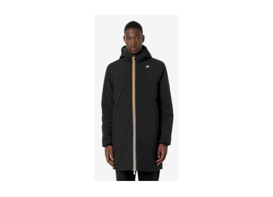 K-way para hombre. K6128WW Chaqueta reversible Jacob negro, verde (S), Casual, Poliéster