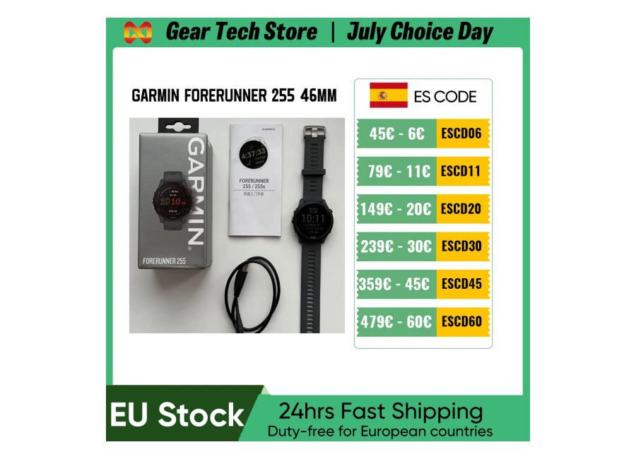 Garmin Forerunner 255 Estilo Básico 46mm Gris Pizarra