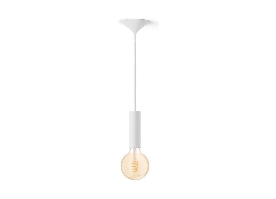 Philips Hue Philips Pack: Cable Blanco Para Bombilla De Filamento (m) + Bombilla De Filamento G125 (globo), Color Blanco Cálido A Frío