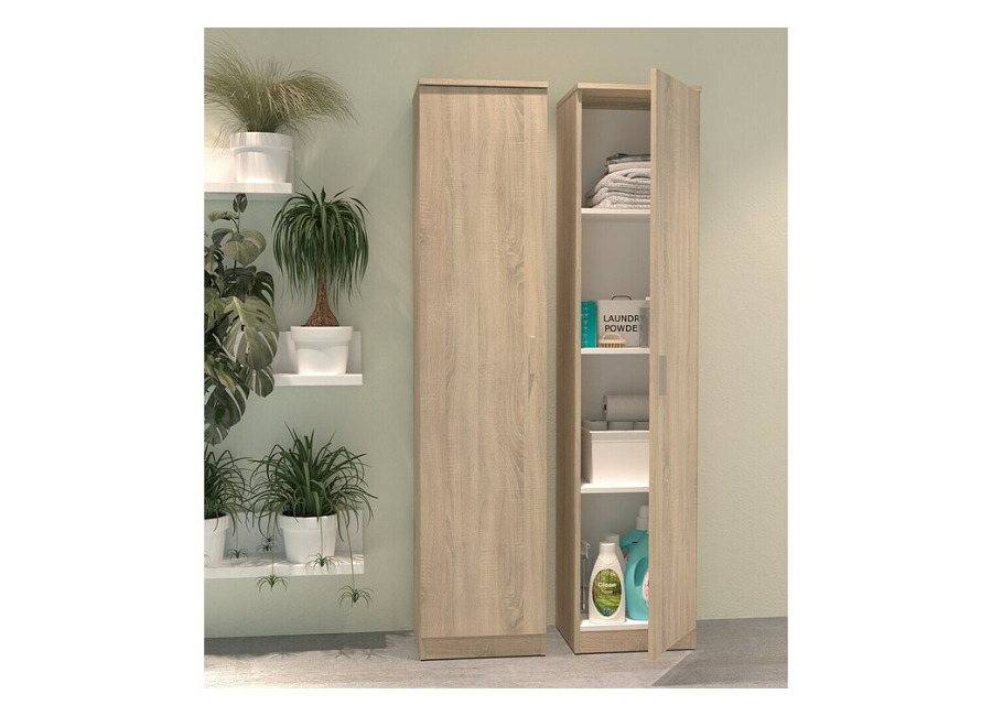 Zapatillas Muebles Pitarch Tibet Armario multiusos de madera (L x An x Al: 35 x 40 x 180 cm, Roble cambrian)
