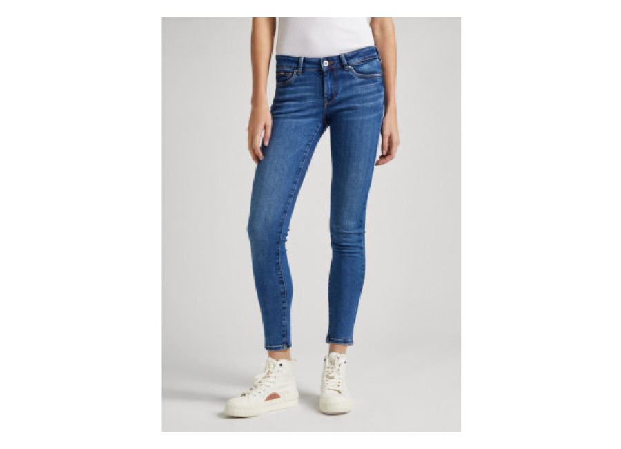 Pepe Jeans para mujer. Jeans Skinny Tiro Bajo azul (25/30), Casual, Algodón, Deni