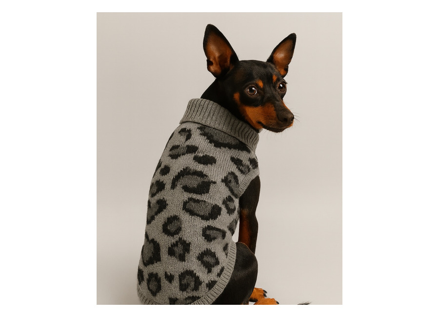 Nayeco Abrigo Leopard Jacquard Gris para perro