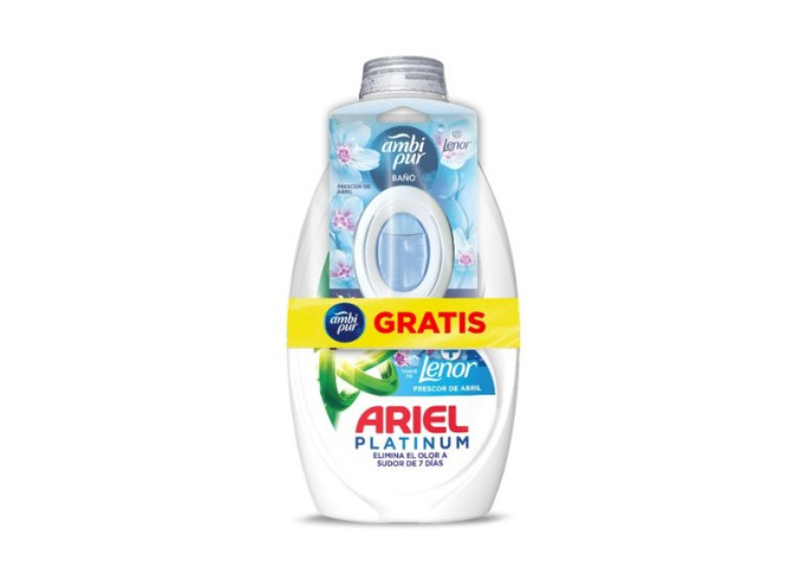 Ariel Detergente Liquido Platinum (25 D) + Ambientador Baño – Arie
