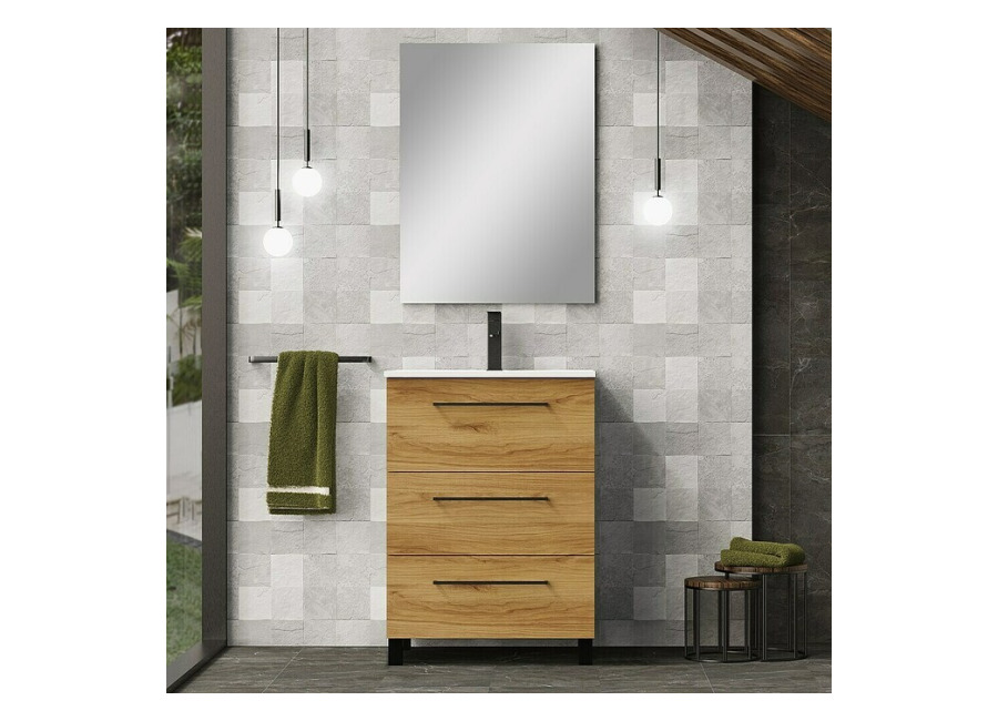 Artysan Conjunto de mueble de baño Arosa 3C (Ancho: 60 cm, 3 pzs., Teka, Mate)