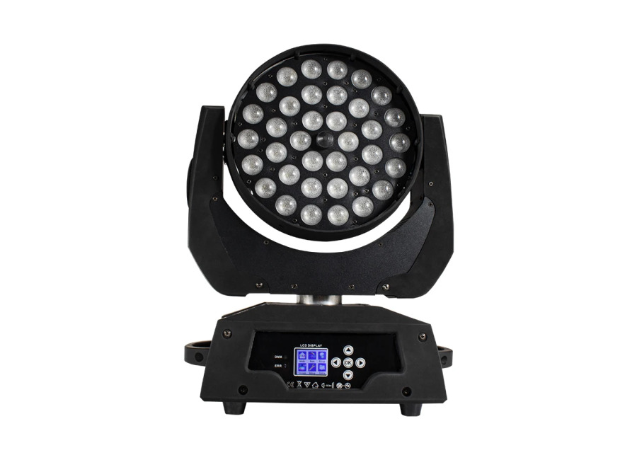 SHEHDS 36x18W LED Zoom Wash cabeza móvil iluminación botón versión RGBWA + Color UV para discoteca…