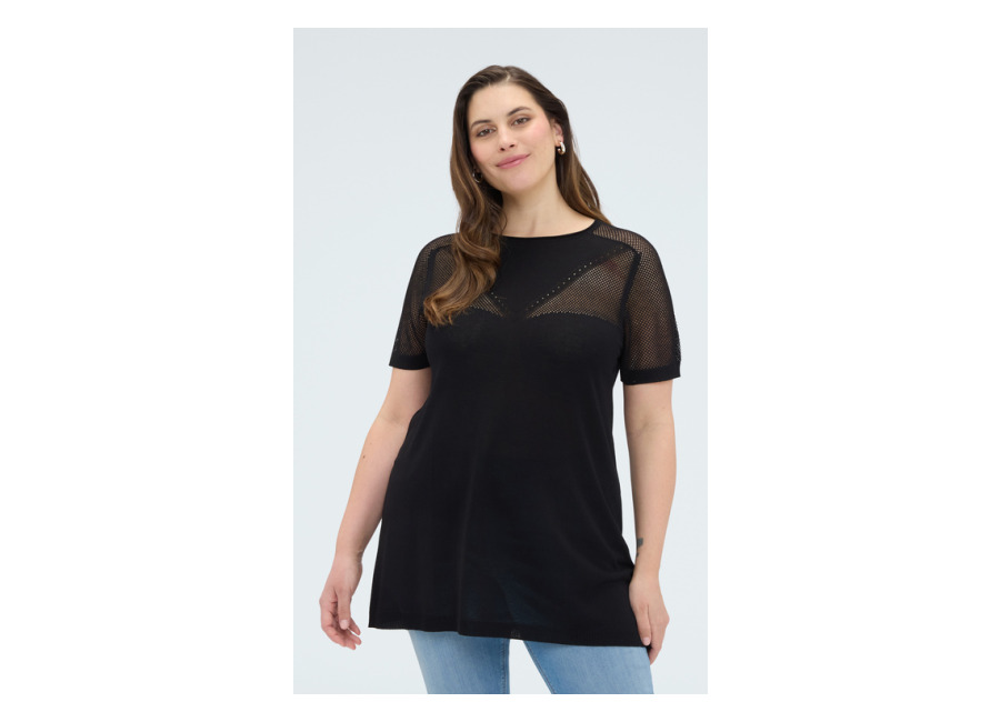 Fiorella Rubino Jersey calado en mezcla de viscosa