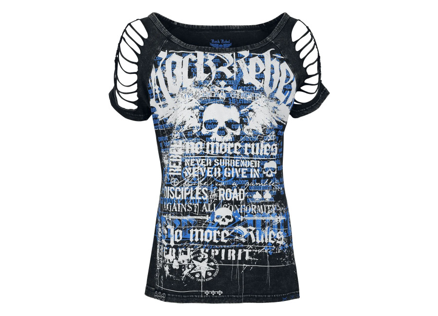 Rock Rebel by EMP Camiseta de Rock Rebel by EMP – Camiseta Original Sinners – S XXL – para Mujer – Gri