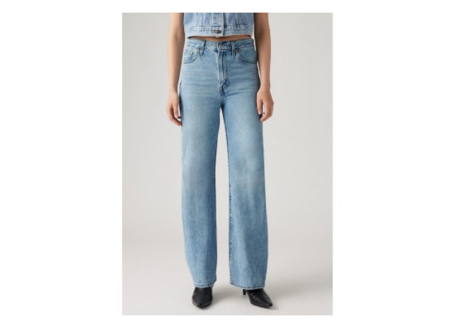 Levi’s para mujer. A6081-0002 Jeans Ribcage Wide Leg azul (28/32), Casual, Algodón, Deni