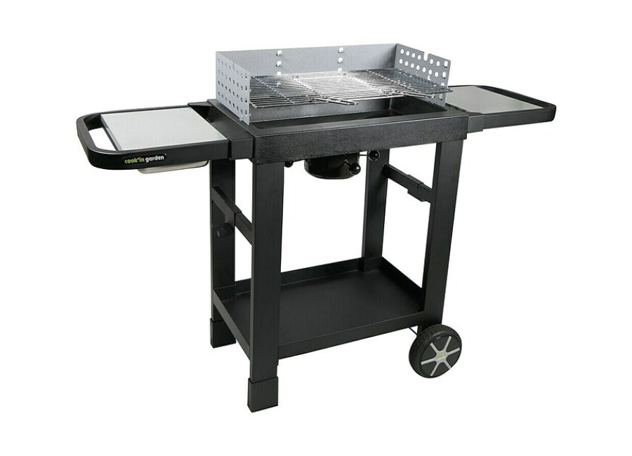 Barbacoa de carbón Easy 60 (Superficie de la parrilla (An x Pr): 57 x 30 cm, Negro)