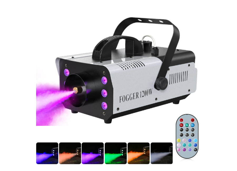 Datewink-máquina de humo y niebla de 1200W, RGB, 6LED, efecto de iluminación de escenario, generador de…