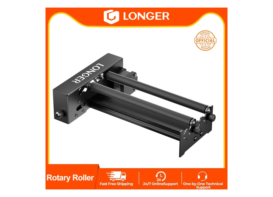 LONGER 360 ° Rodillo Giratorio Automático para Grabador Láser, Cortador, Marcador de Vidrio, Latas, Botellas, CNC,…