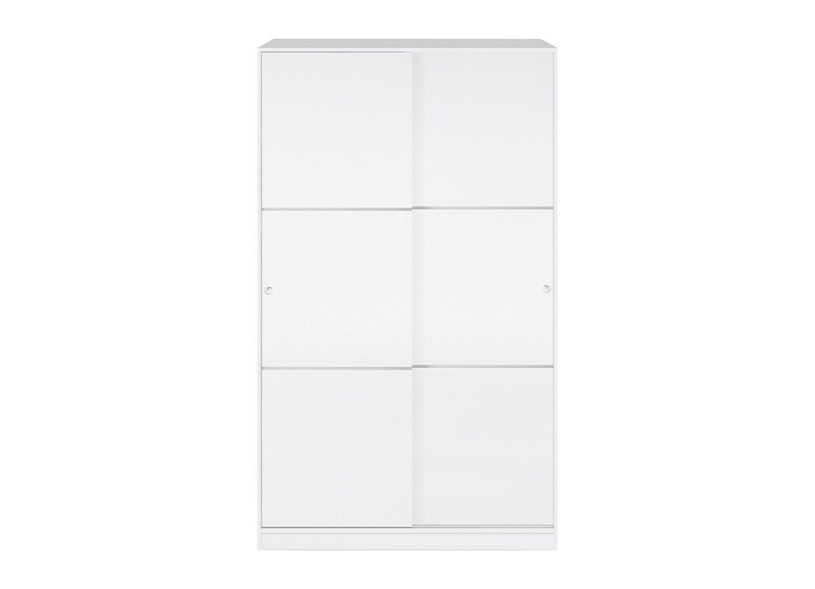 Zapatillas Armario de puertas correderas Ward (L x An x Al: 50 x 120 x 200 cm, Blanco brillo)