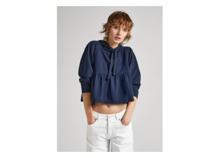 Pepe Jeans para mujer. Sudadera Jordan marino (M/L), Casual, Algodón, Manga larga, Sostenible