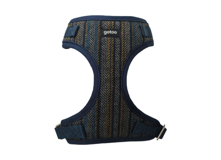 Gotoo Arnés tipo camiseta Tweed azul para perro