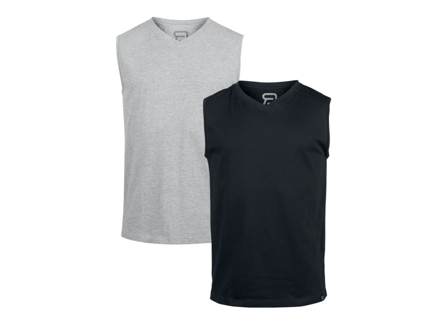 Red by EMP Top tirante ancho de RED by EMP – Pack 2 chalecos – S XL – para Hombre – negro/gri
