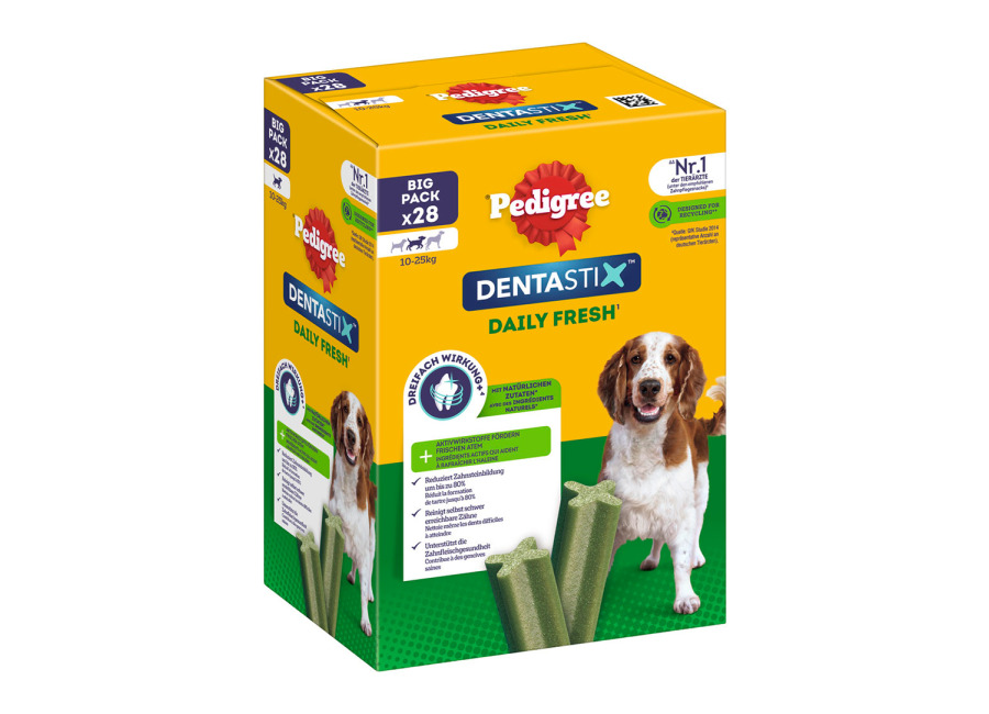 Pedigree Dentastix / Dentastix Fresh 168 uds. – Pack Ahorro – Dentastix Fresh para perros mediano