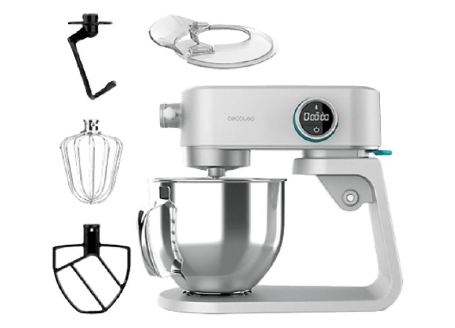 Cecotec Robot amasador – Cecotec Twist&Fusion 4000 Luxury White, 800 W, 5.2 l, 6 Funciones, 8 Velocidades, Blanco