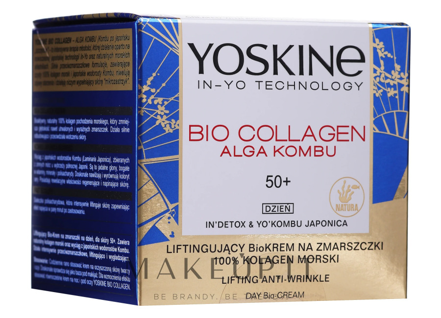 Yoskine Crema de día con colágeno marino 50+ Yoskine Bio Colagen Alga Kombu Day Cream 50+ 50 m