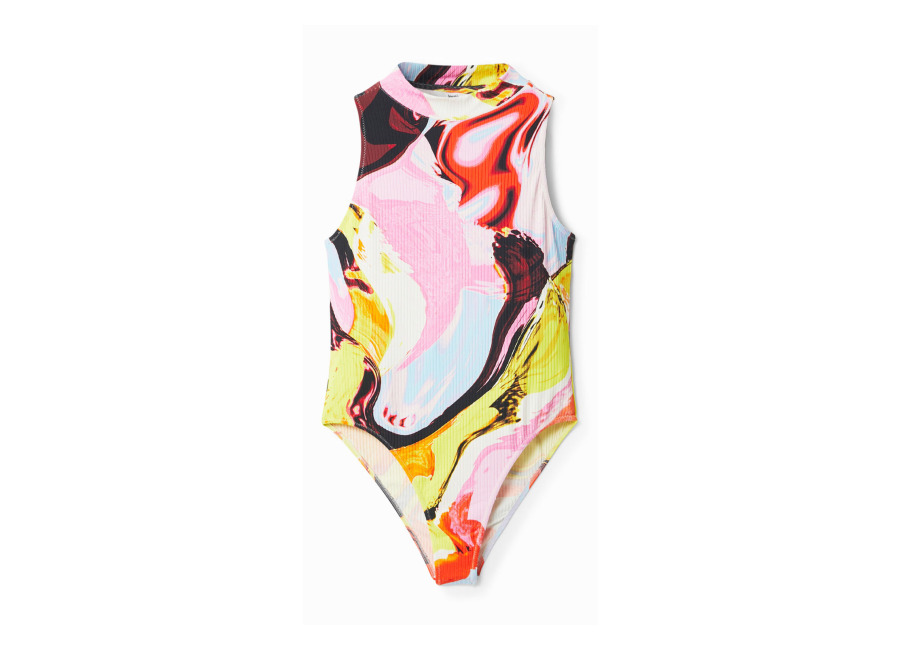Desigual Body estampado digital multicolor, Viscosa