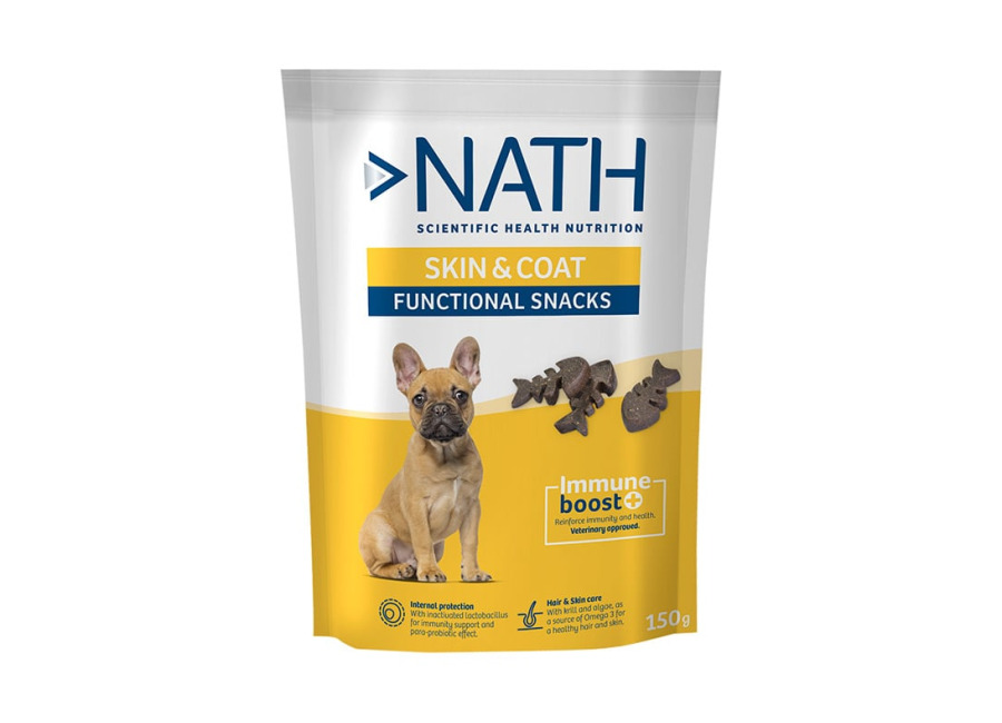 Nath 6 bolsitas x 150 g Nath Bocaditos Skin&Coat para perros ¡Pack ahorro!