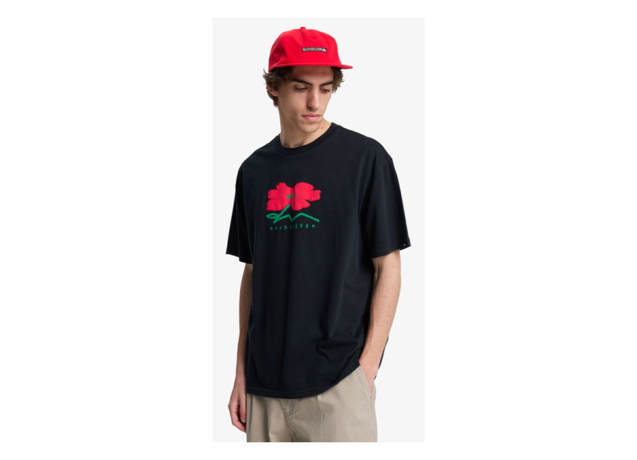 Quiksilver – Structured Flower – Camiseta de manga corta Negro Hombre