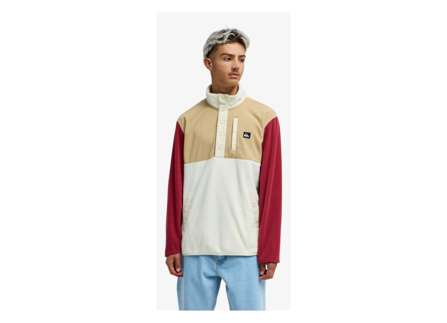 Quiksilver – No Destination Block – Polar con media cremallera Blanco Hombre