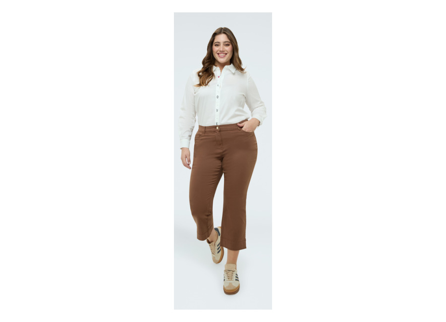 Fiorella Rubino Pantalones Kick Flare acampanados de algodón