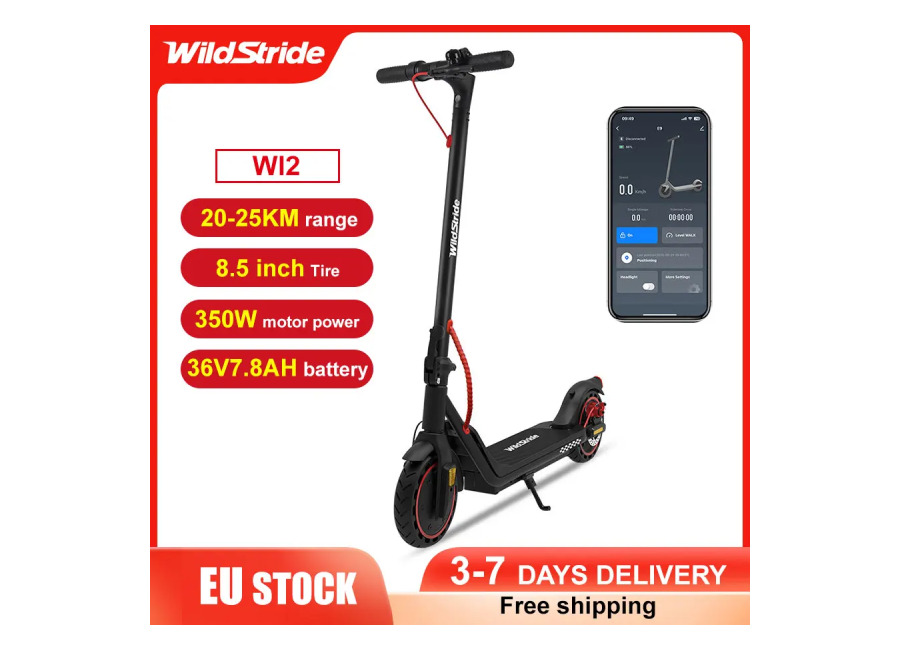 Patinete Eléctrico Wildstride con Motor de 350W, Neumáticos Honeycomb de 8.5», Múltiples Modos de Velocidad, Batería…