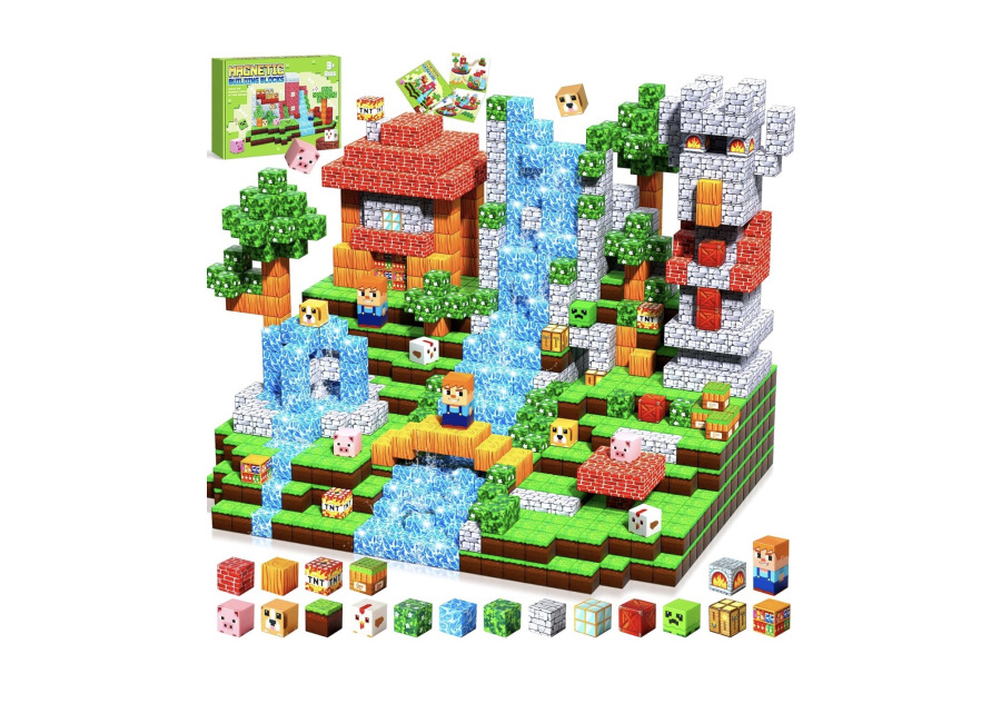 Pourbibi Bloques Magneticos Construccion Niños
