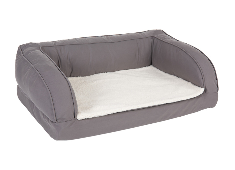 zooplus Exclusive Cama ortopédica gris para perros – S: 75 x 50 x 25 cm (L x An x Al)