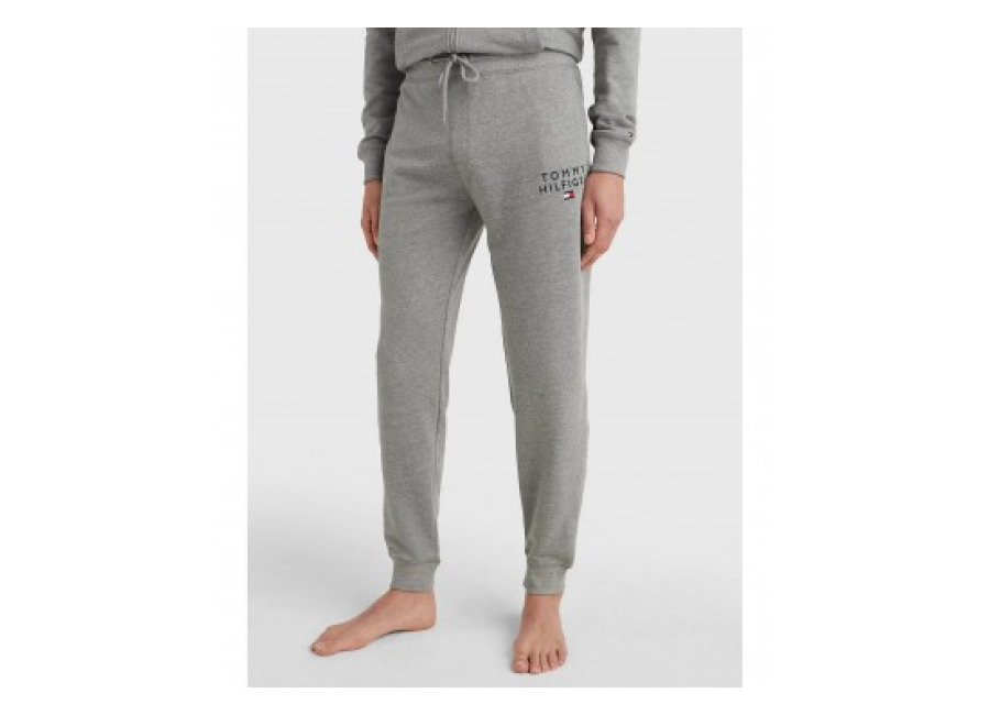 Tommy Hilfiger para hombre. UM0UM02880 Pantalón jogger bajo Elástico gris (XXL), Casual, Algodón, Sostenible