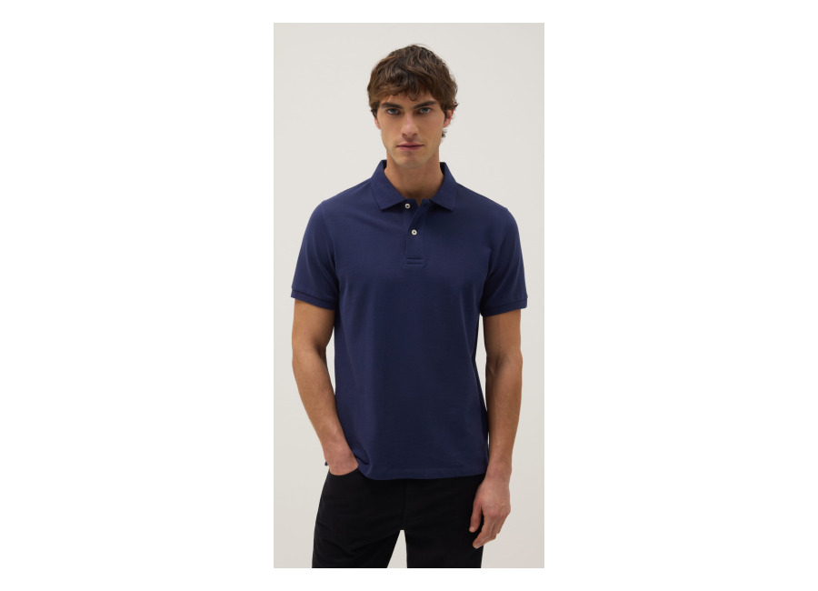 Ovs Polo Azul De Puro Algodón Ajuste Regular, Hombre, Azul oscuro, Talla: