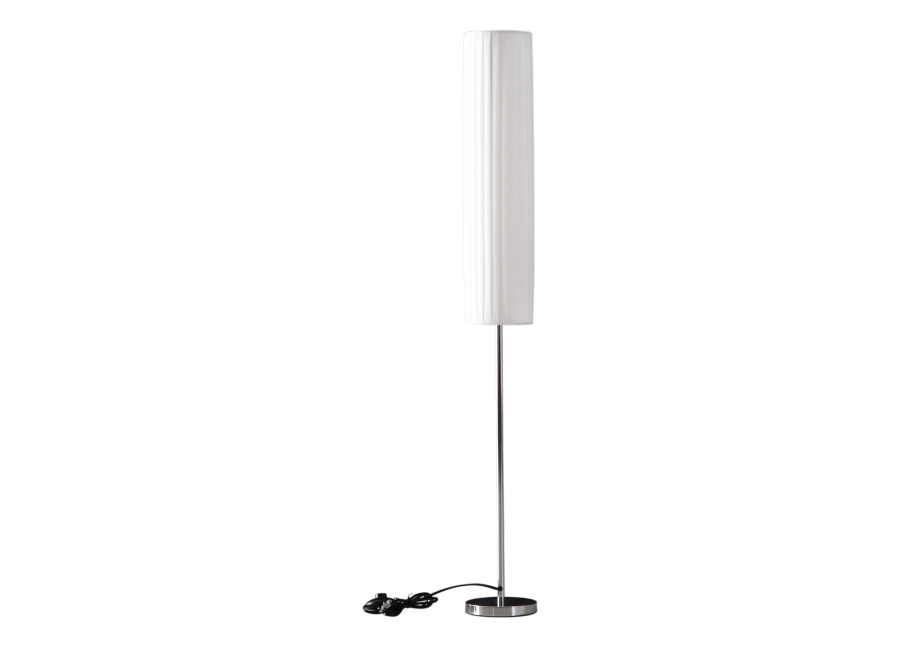 HOMCOM-Lámpara de Pie Moderna E27, 40W, Pulsador de Pie, Base de Acero Inoxidable