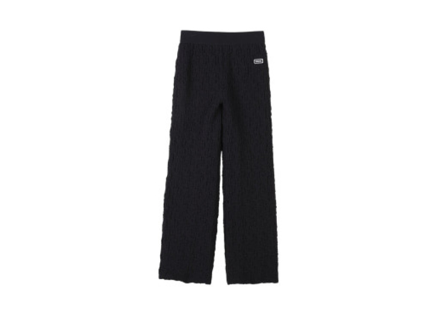 Dkny unisex para niños. D62276 Pantalón ancho negro (4Y= 102cm), Casual, Algodón, moda infanti