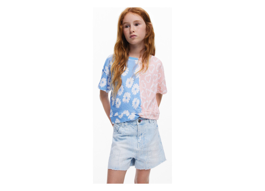 Desigual Camiseta bicolor, NiñOs, Algodon, 3/4