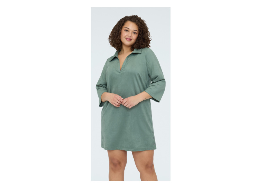 Fiorella Rubino Vestido soft touch corto con cuello polo