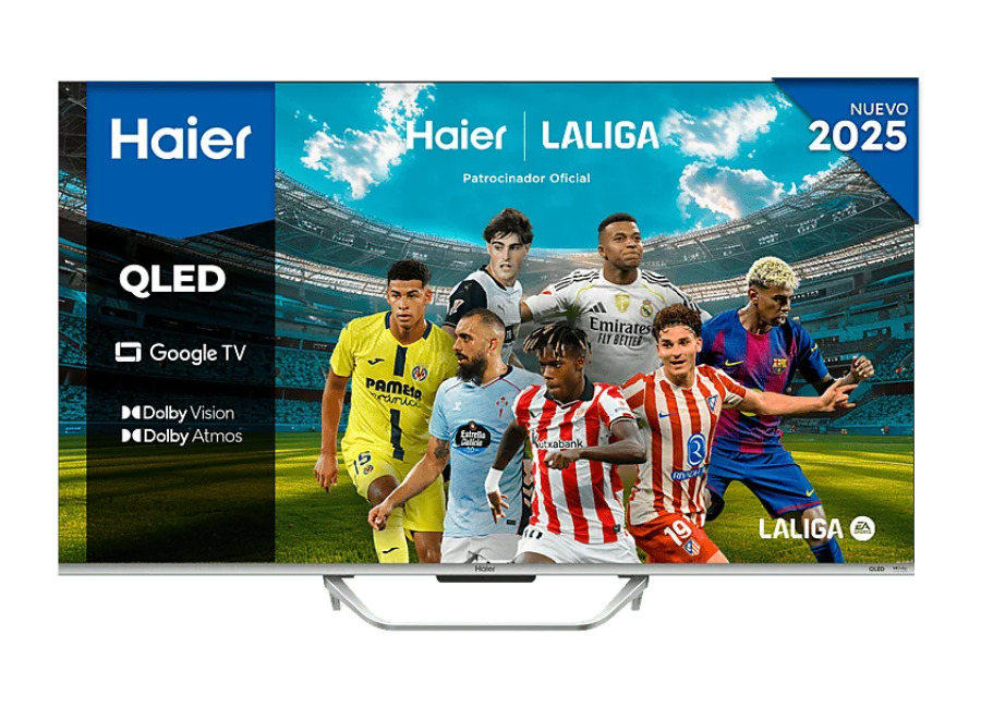 Haier TV QLED 65″ – Haier Q80 Series H65Q80FUX, 4K HDR10, Google TV, Dolby Atmos, Gaming 120Hz, Plata
