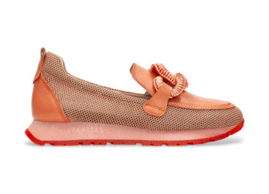 Hispanitas para mujer. Zapatillas Kansas coral (36), Piel, Plano, Ninguno, Casua