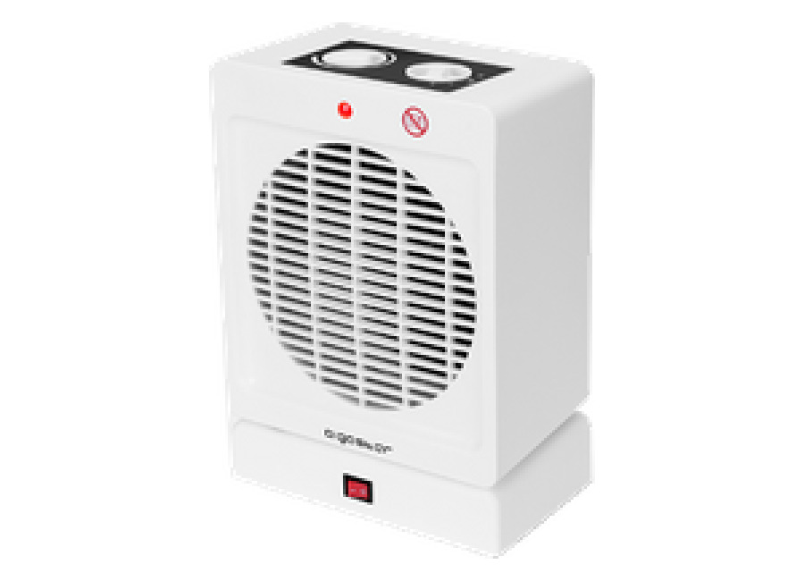 Aigostar Cavalier – Mini Calefactor de aire con termostato regulable, 1000/2000W, 2 niveles de calor o ventilador a temperatura ambiente, oscilación 90º. Estancias hasta 20m². Rápido calentamiento