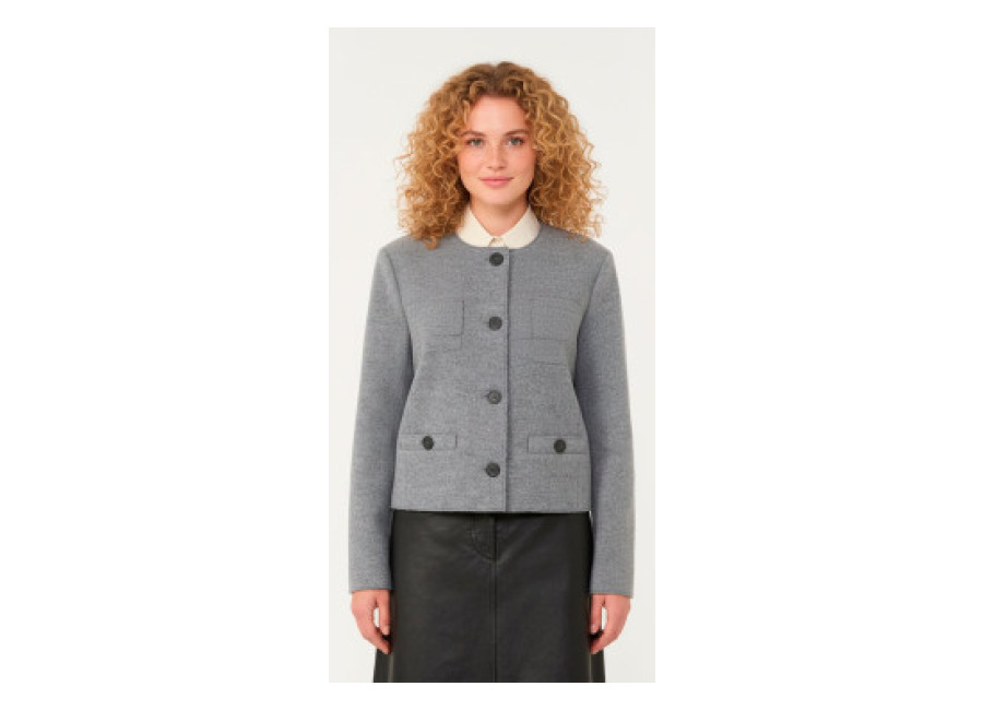 Weekend Max Mara para mujer. 2525916032600 Chaqueta Savona gris (L), Casual, Lana