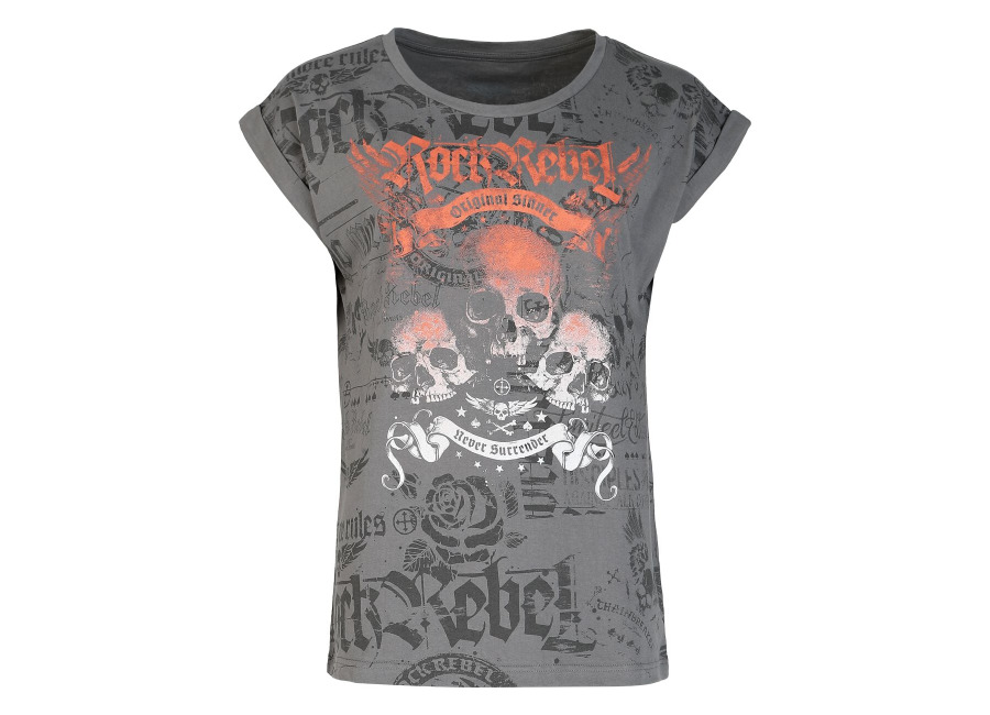 Rock Rebel by EMP Camiseta de Rock Rebel by EMP – S XL – para Mujer – Gri