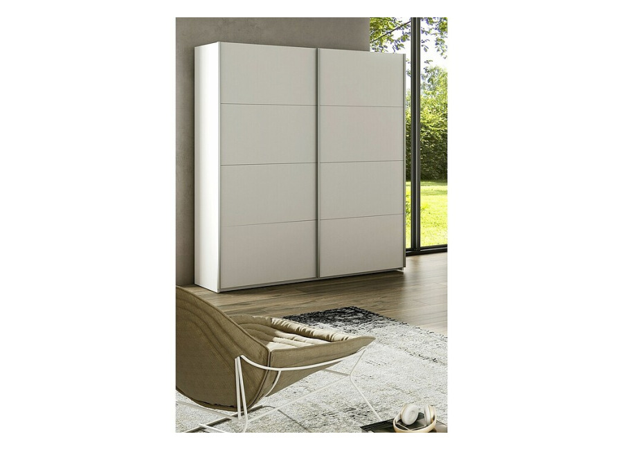 Zapatillas Armario de puertas correderas Arya (L x An x Al: 60 x 150 x 200 cm, Blanco Artik)