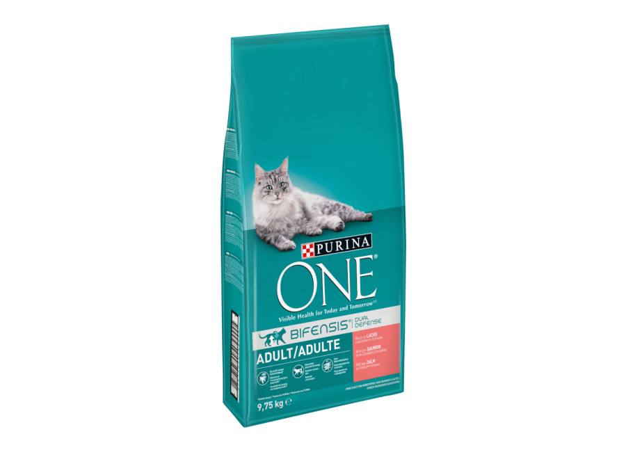 Purina One Adult con salmón y cereales integrales – 9,75 kg