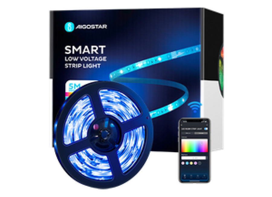 Aigostar Tiras LED Alexa 5m Impermeable WiFi Luces LED Inteligente RGBW 3000K luz calida, Controlas con App y IR Control Remoto. Tira LED Inteligente Compatible con Alexa, Google Assistant y App，cuenta con 2 años de garantía