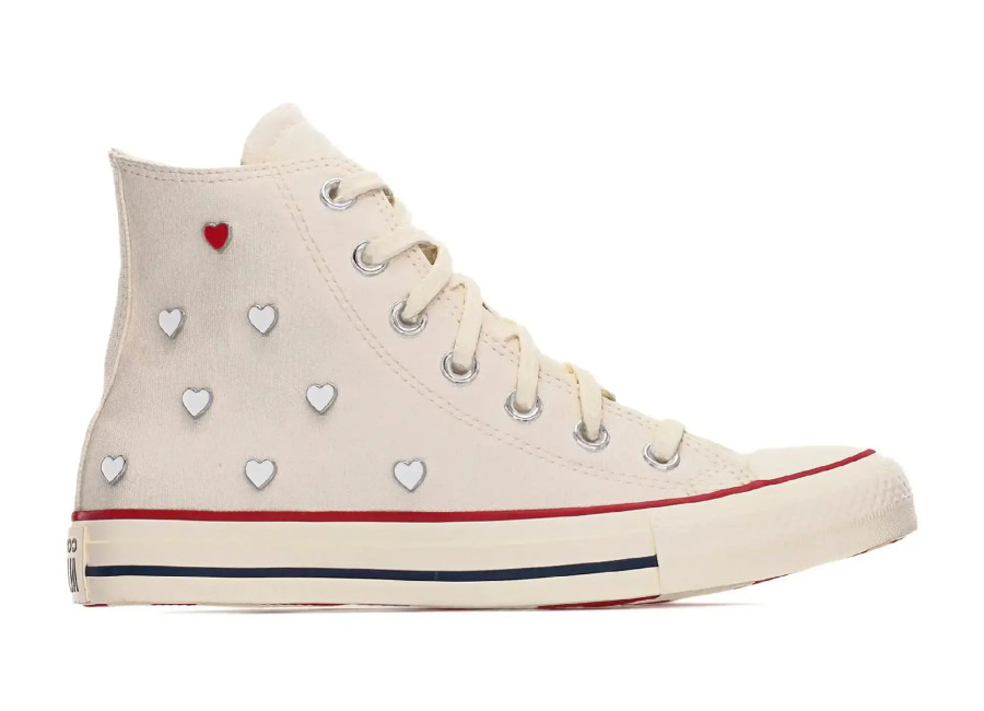 Converse Zapatillas caña alta tachas de corazones mujer CTAS HI Converse
