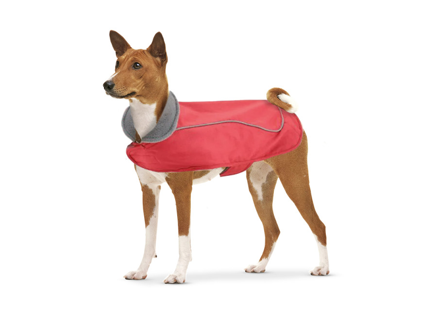 Outech Chubasquero rojo con capucha para perro