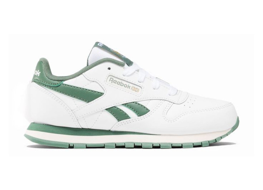 Reebok Zapatillas Reebok Classic Leather Infantil Blanco/Verde